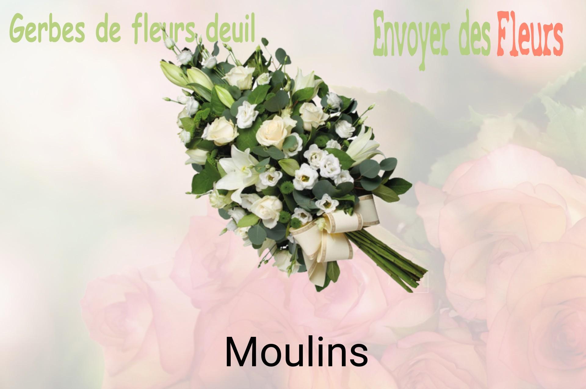 Gerbe de fleurs de deuil livrée à Moulins